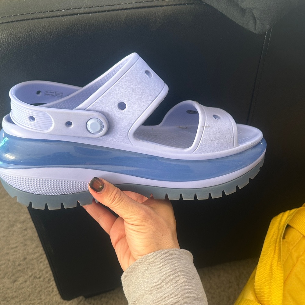 CROCS Sky Blue Platform Sandals
